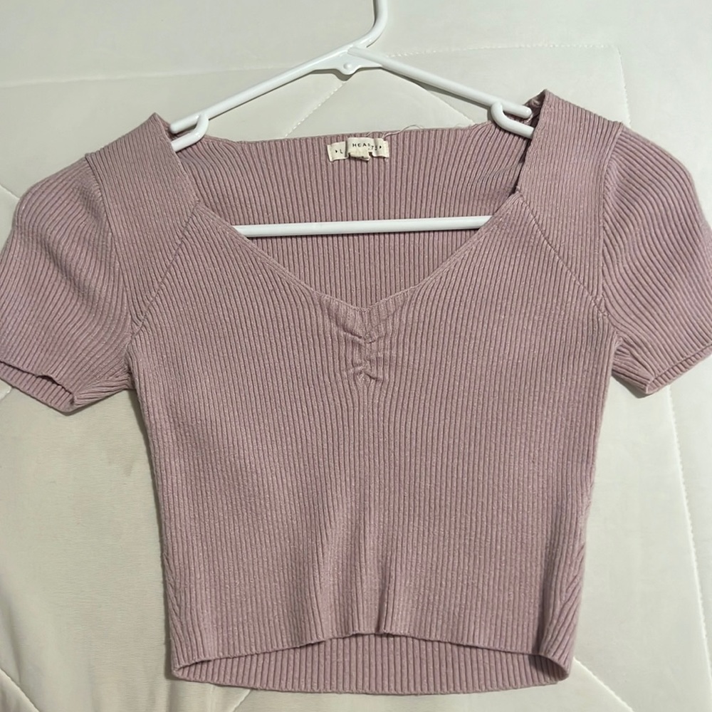 Pacsun Lilac Knit Crop Top